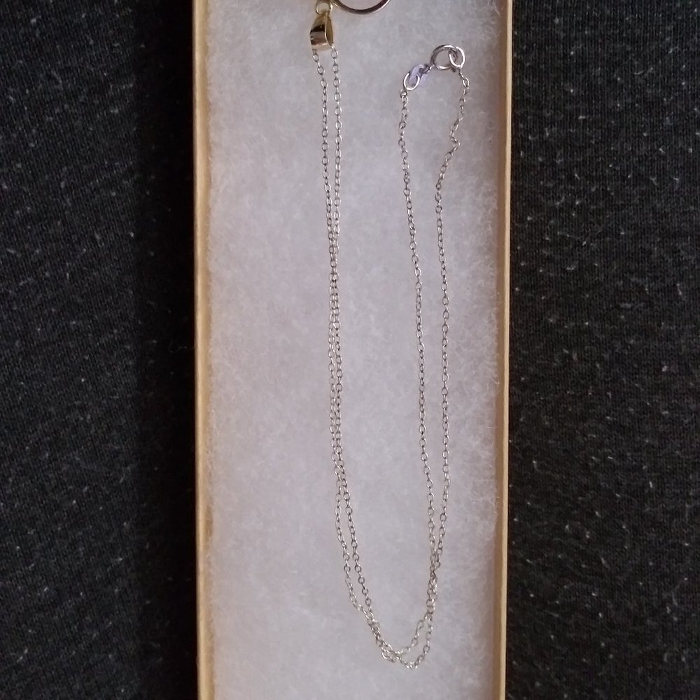 Vintage Sterling Silver Heart w/3-D Rose Necklace - Picture 10 of 11